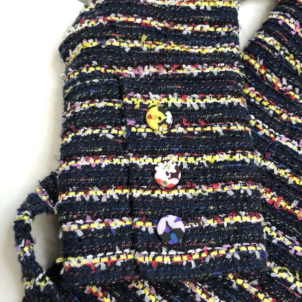 Cabi 5660 Headline Topper Button Front Coat in Multi Stripe Tweed Size 8 - Picture 6 of 11